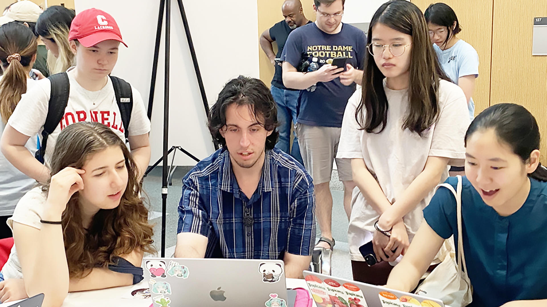 By Patricia Waldron - Students test out new video games at the 2025 Game Design Initiative at Cornell showcase. 