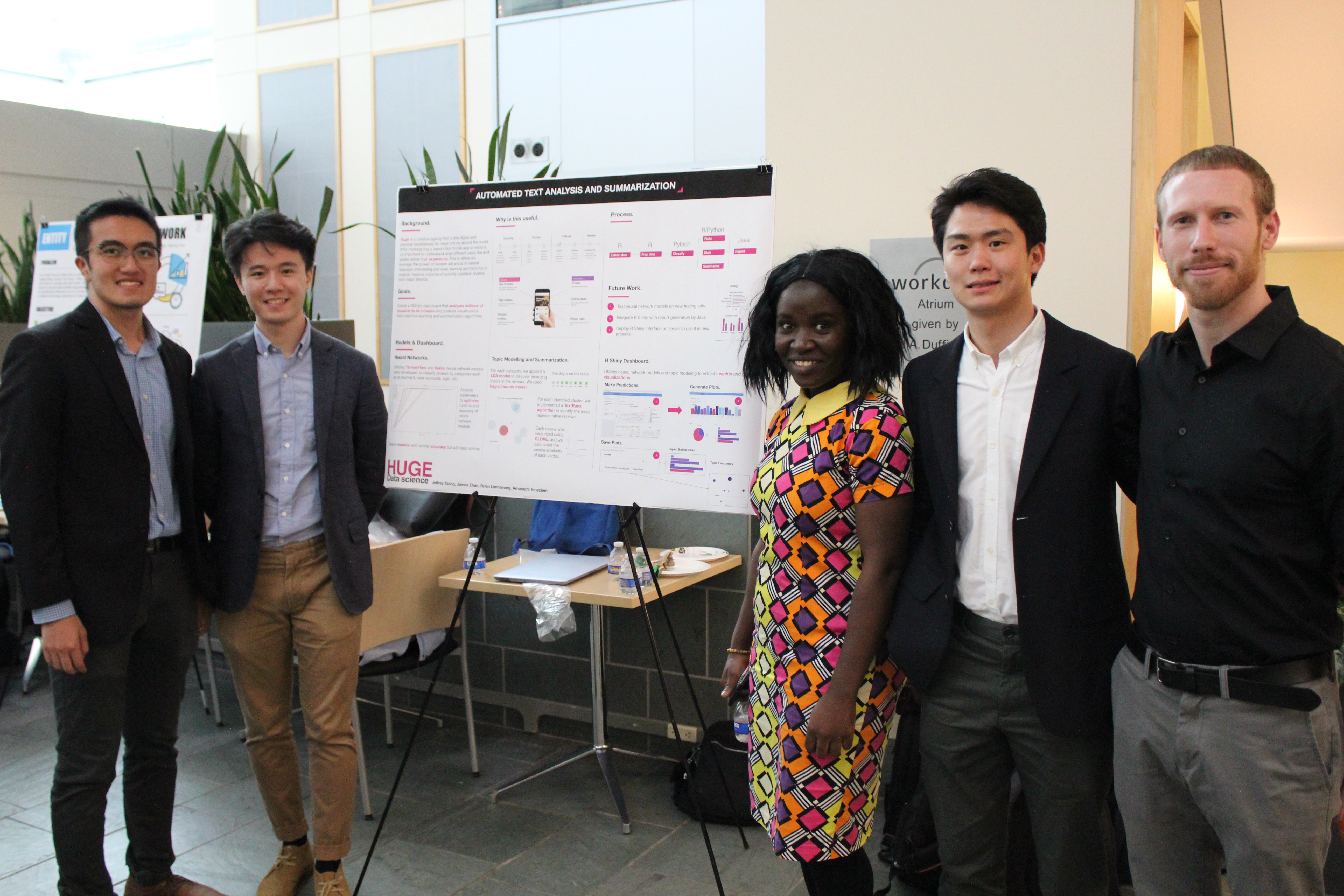 The MPS student team posing near their project poster