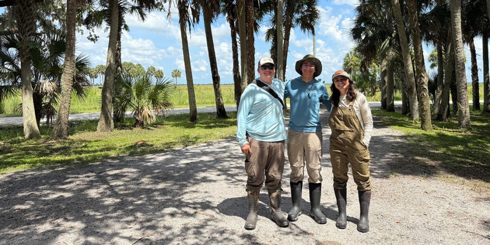 Provided With support from Cornell Atkinson, students conducted fieldwork at an experimental cattle ranch in Florida, studying how plant structures influence methane transport and how deep soil layers affect methane production.