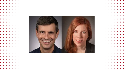 Two photos, one of a man and one of a woman.
