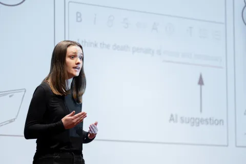 Info Sci Ph.D. student, Sterling Williams-Ceci, wins 2nd place in this year’s 3MT competition