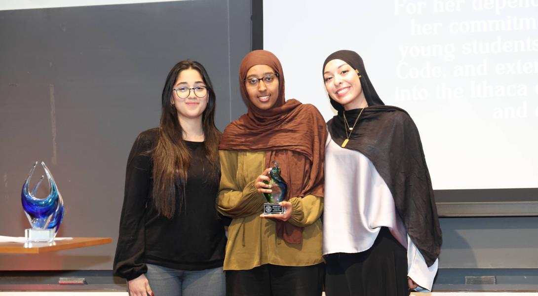A color photo of 3 women.