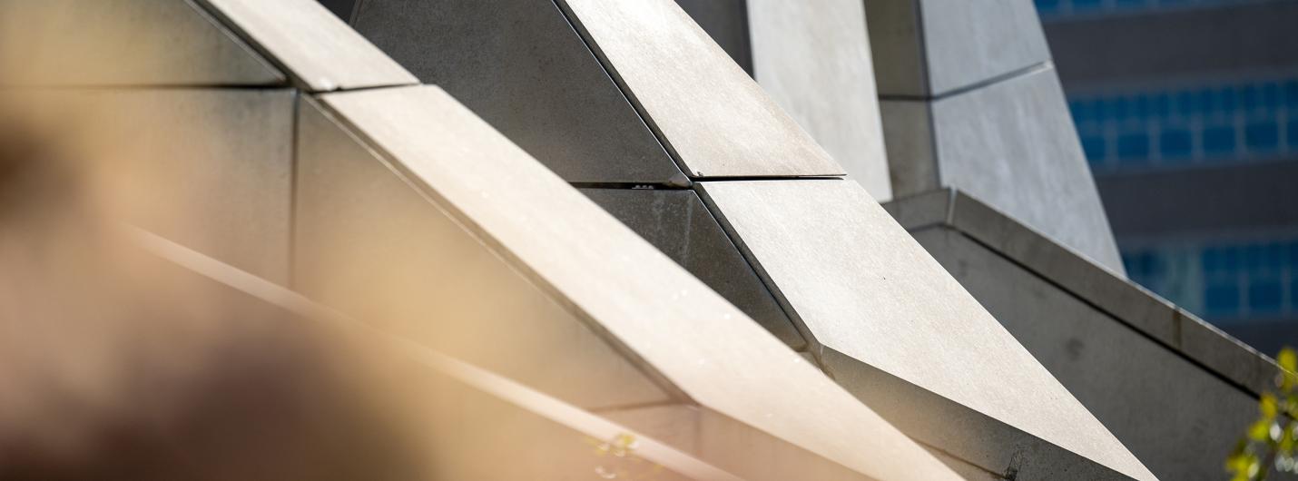 Concrete blocks outside Gates hall